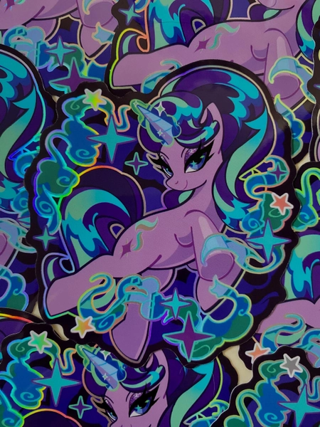 3.5 x 3.5 Holographic Starlight Glimmer Vinyl Sticker