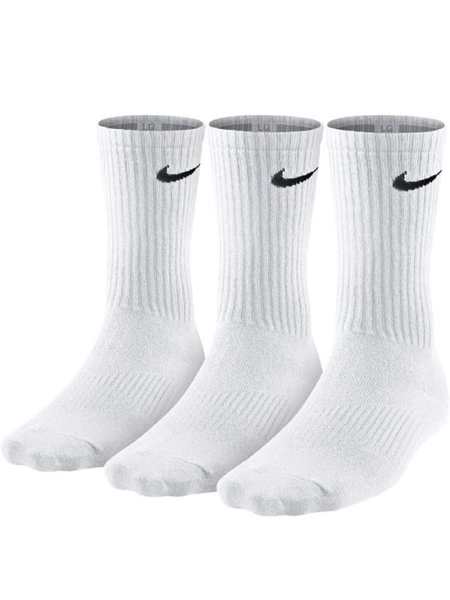 White Nike Crew Socks Dri-Fit