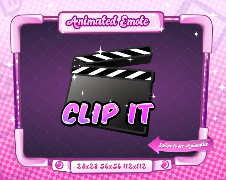 ANIMATED STATIC EMOTE Clip It, Animated Clip It Emote, Clip It Sparkle Emote, Clip It Emote for Discord and Twitch Streamers - Etsy Romania