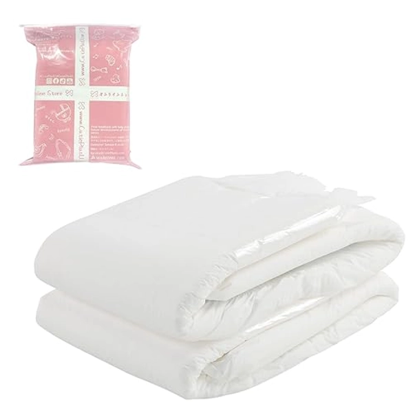 CutiePlusU Adult Diapers Heavy Absorption Dry Surface Disposable Adult Diaper All Night-White 2 Pieces (Large 37"-47")