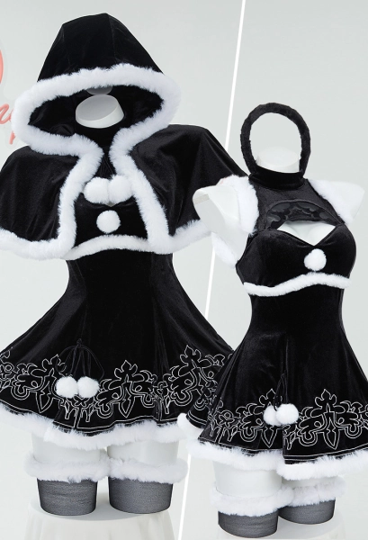 2B Dress with Cape and Gloves
