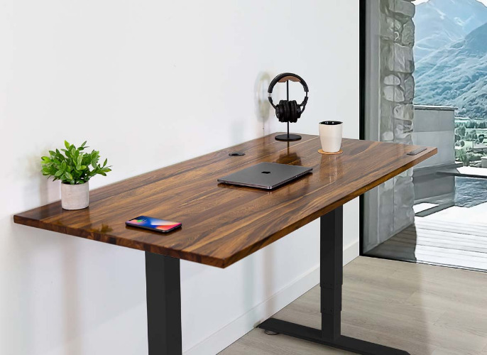 Wildwood Desk - L (70" x 29") / Black / Pheasantwood