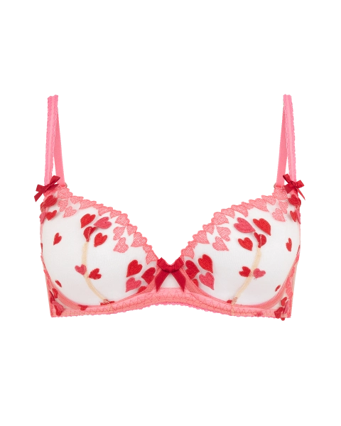 Cupid Plunge Underwired Bra in Pink | Agent Provocateur