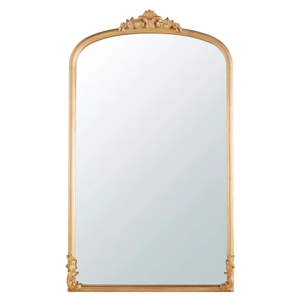 Grand miroir rectangulaire doré effet vieilli 119x194
