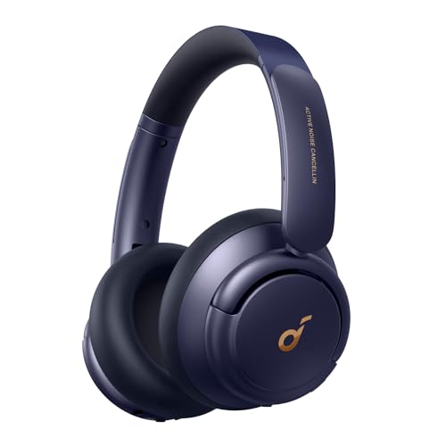 soundcore by Anker Q30 Hybrid Active Noise Cancelling Headphones with Multiple Modes, Hi-Res Sound, Custom EQ via App, 40H Playtime, Comfortable Fit, Bluetooth Headphones, Multipoint Connection - Blue