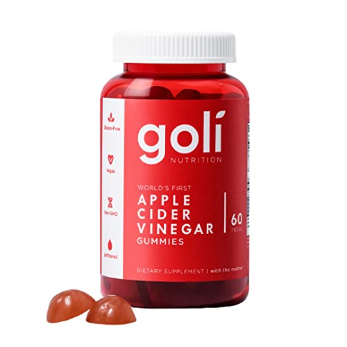 Goli Apple Cider Vinegar Gummy Vitamins - 60 Count - Vitamin B12, Gelatin-Free, Gluten-Free, Vegan & Non-GMO - 1