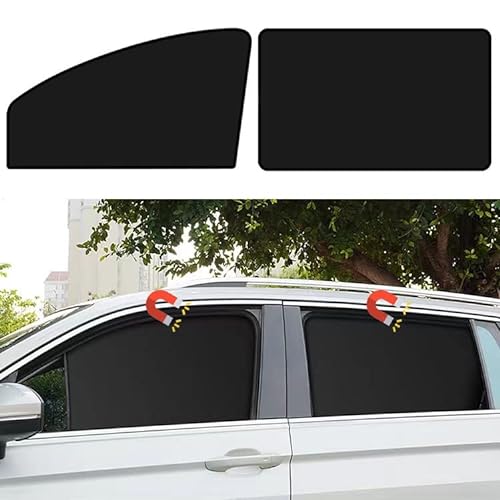 Car Side Window Sun Shades, 4 PCS Window Sunshades Privacy Curtains, 100% Block Light for Breastfeeding, Taking a nap, Changing Clothes, Camping (Front&Back 4pcs) - Front&Back 4pcs