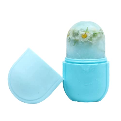 Upgrated Ice Face Roller for Face and Eye,Facial Beauty Ice Roller Skin Care Tools, Ice Facial Cube, Gua Sha Face Massage, Silicone Ice Mold for Face Beauty (Blue) - Blue