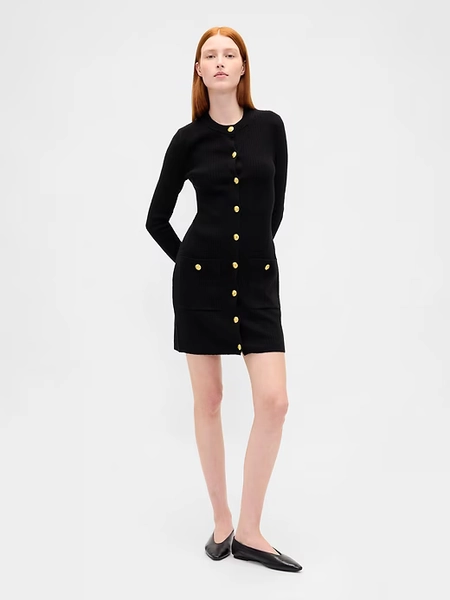CashSoft Rib Pocket Mini Sweater Dress