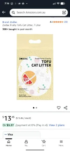 Zodiac Fruity Tofu Cat Litter, 7 Liter : Amazon.com.au: Pet Supplies