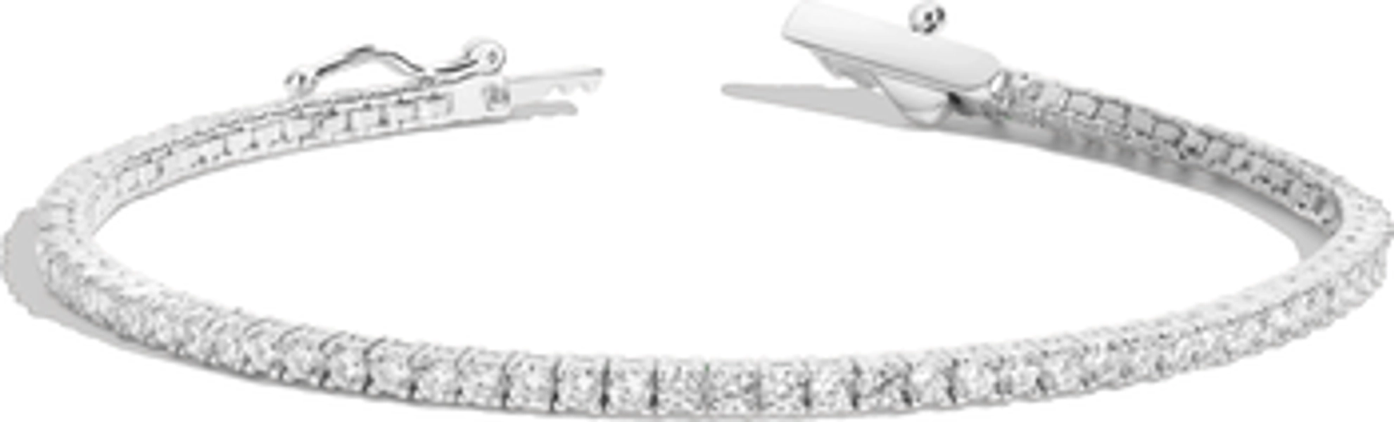 Lab Grown White Sapphire Tennis Bracelet