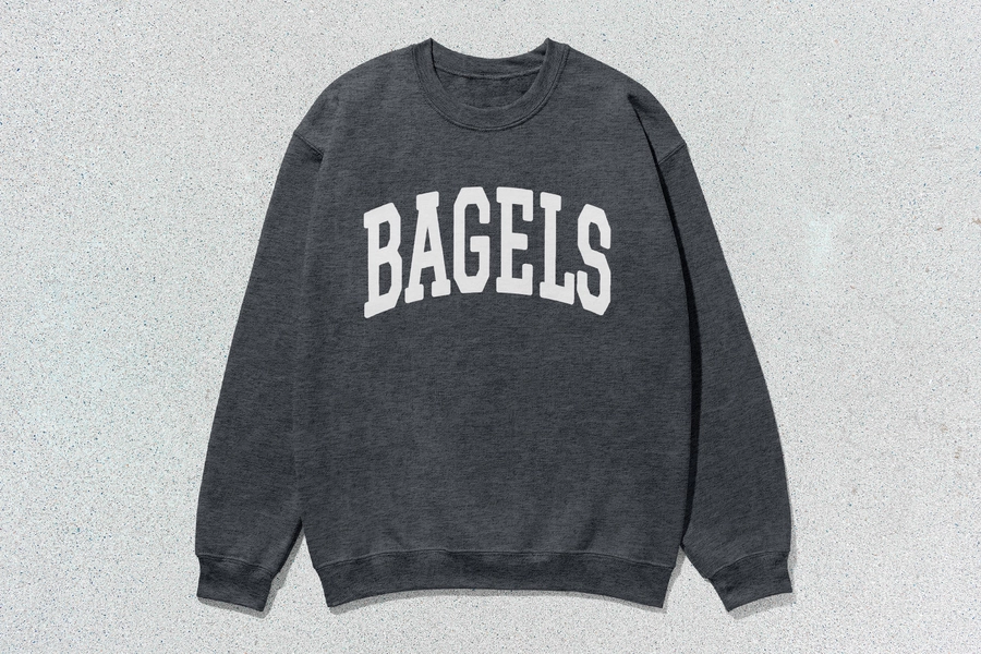 Bagels Sweatshirt Collegiate Crewneck Sweater Unisex