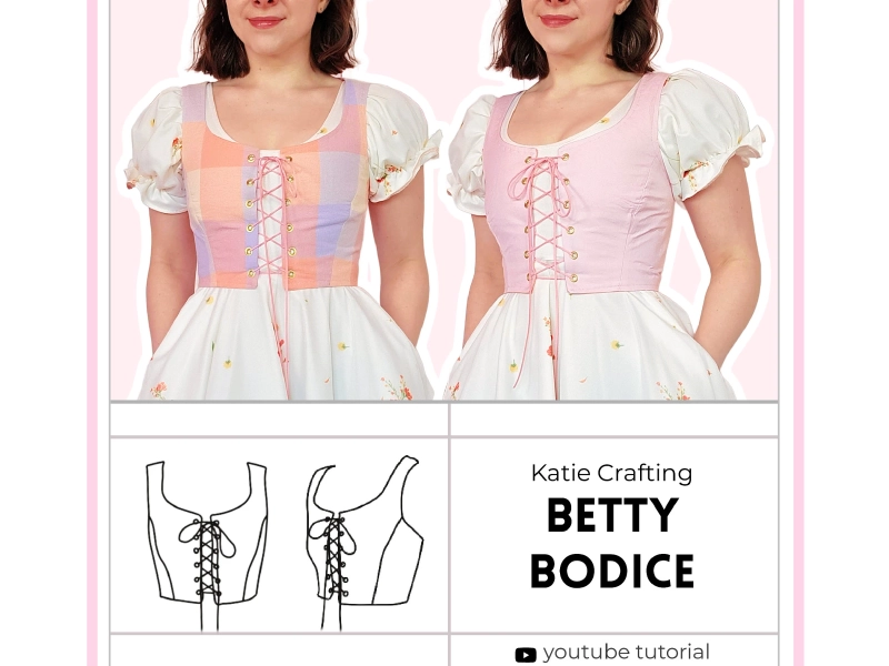 Bodice Sewing Pattern | Digital PDF Sewing Pattern | XS - 5XL | Instant Download | Beginner Friendly