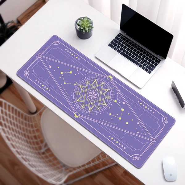 Stars Gaming Desk Mat Starry Mouse Mat Astronomy Game Room Decor - G