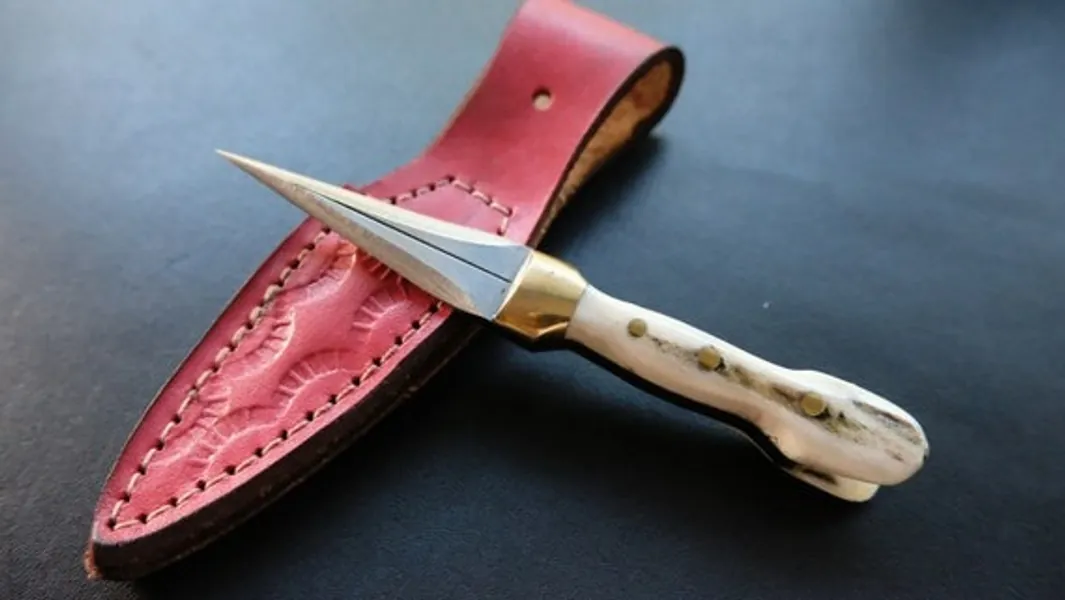 Mini Pocket Purse Belt Dagger Knife With Leather Sheath deer | Etsy