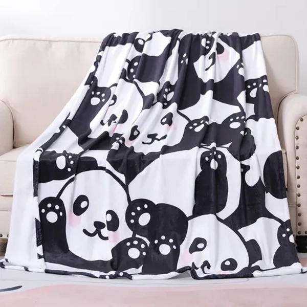 Sviuse Manta De Franela Con Diseño De Panda, Forro Polar, De