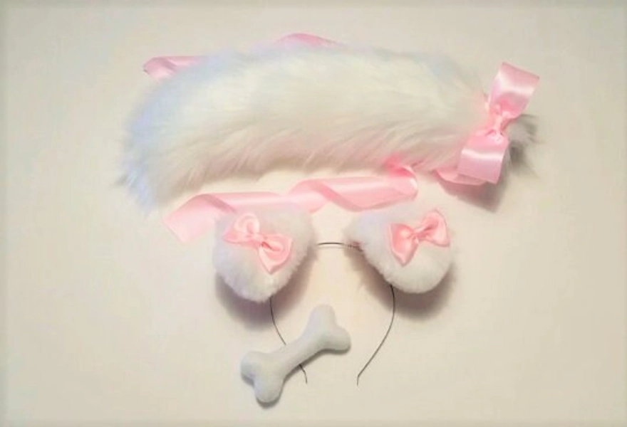 Puppy Ears and Tail,Puppy Ears Headband,Puppy Costume,Cosplay, Lolita,Farie Kei,Harajuku,Puppy Ears,Cat ears and Tail,Halloween