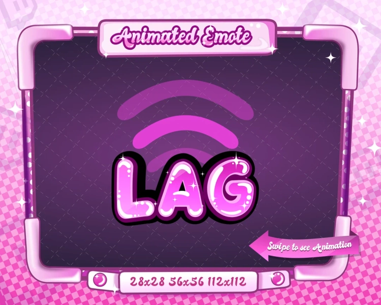 ANIMATED STATIC EMOTE Lag, Animated Lag Emote V2, Text Emote, Lag Sparkle Emote, Text Emote, Lag Emote for Discord and Twitch Streamers - Etsy