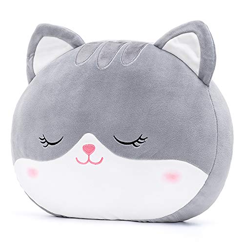 Lazada Kids Pillow Cat Plush Pillows Toy Soft Gift Baby Girl Gifts Gray 15 Inches - A01 Cat Gray