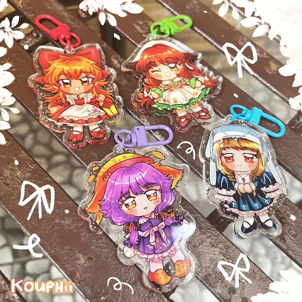 Little Goody Two Shoes Glitter Acrylic Keychain LGTS Elise Freya Lebkuchen Rozenmarine