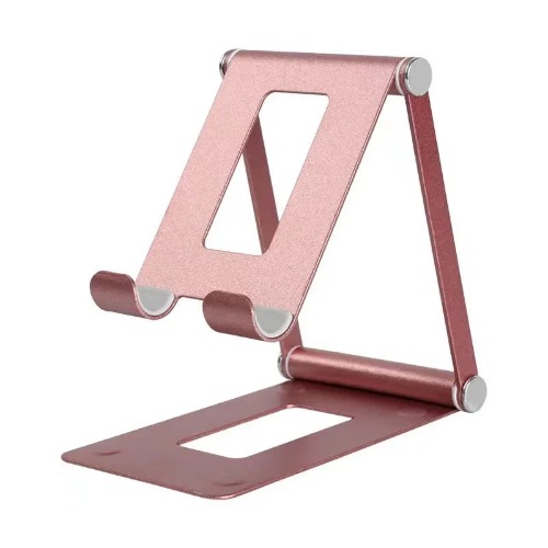 Adjustable Phone Holder Foldable Tablet Support Stand for Desktop - rose gold