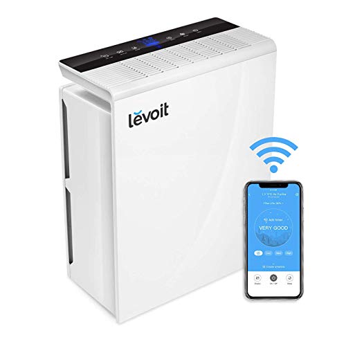 Levoit Smart WiFi Air Purifier for Home, Work with Alexa, H13 True HEPA Filter, Energy Star, Air Cleaner for Allergies, Pets, Smokers, Dust, Odor Eliminator for Large Room Bedroom, LV-PUR131S, White - Smart Air Purifier
