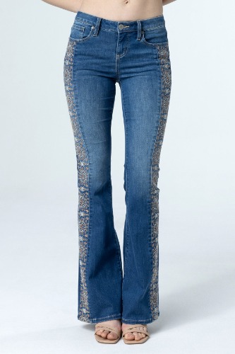 Towering Floral Flare Jeans