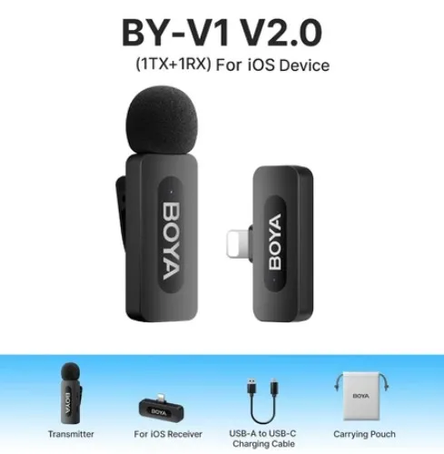 BOYA BY-V1 V2.0 Wireless Lapel Microphone