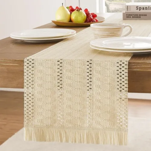 Table Runner (Beige Yellow, 30x180cm)