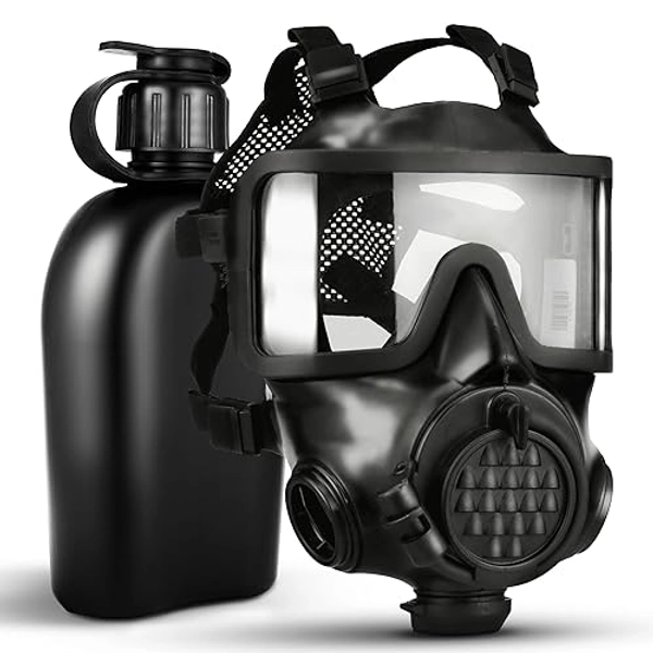 MIRA SAFETY CM-8M Full-Face CBRN Gas Mask W/Canteen - Reusable Survival Nuclear Chemical Respirator for Prepper Gear and Supplies - Best Particulate Protection for Disaster, Tactical, & General Use