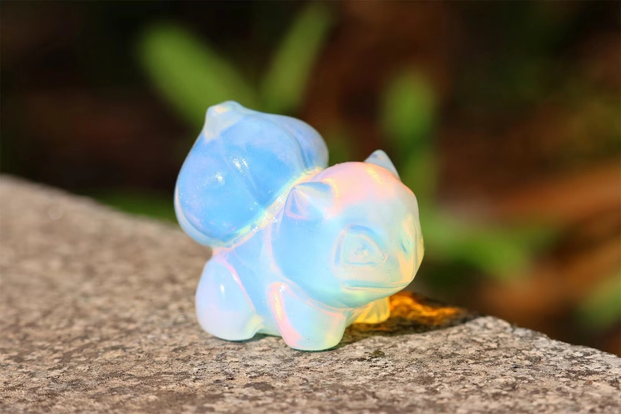 1.2'' Hand Carved Opalite Bulbasaur Carvedcrystal Frog Decorcrystal Frog Skullcrystal Decorcrystal Gift crystal Healing - Etsy