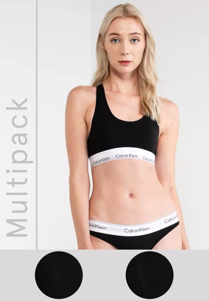 2-Pack Modern Cotton Lightly Lined Bralette - Calvin Klein Underwear