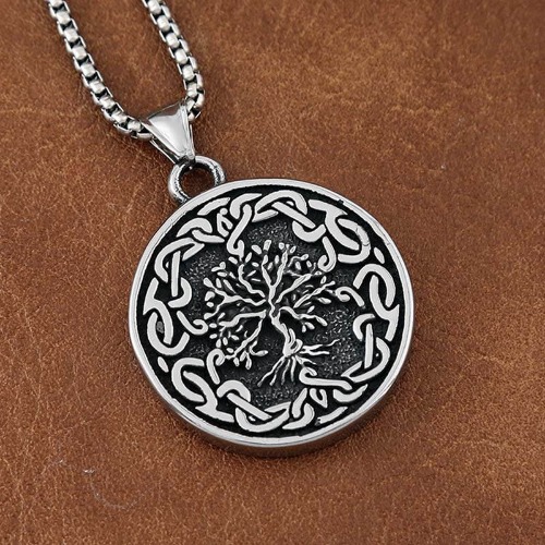 Celtic Knot Tree of Life Stainless Steel Pendant - Stainless Steel / Pendant Only