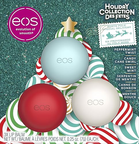 eos Holiday Candy Cane Swirl/Peppermint Twist/Sweet Mint, 21g, 3 sphere