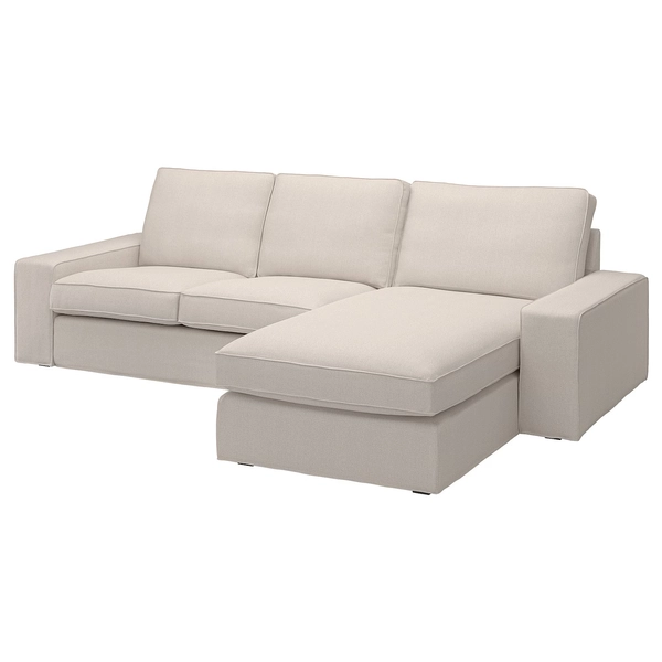 KIVIK 3-seat sofa with chaise longue - Tresund light beige