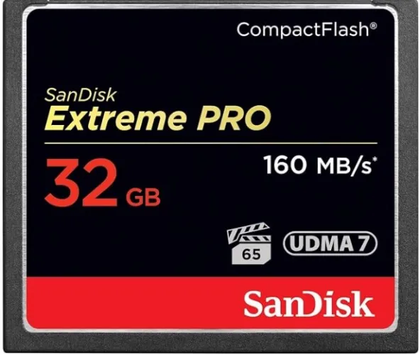 SanDisk Extreme PRO Compact Flash Memory Card UDMA 7 Speed Up to 160MB/s - 32GB
