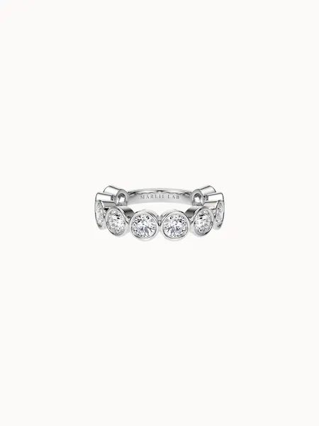 Round Diamond Bezel Wedding Ring