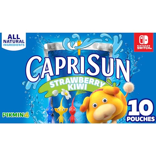 Capri Sun Strawberry Kiwi Naturally Flavored Kids Juice Drink Blend (10 ct Box, 6 fl oz Pouches) - 10 Count