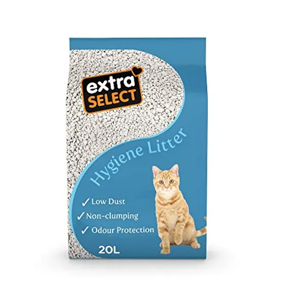 Extra Select Premium Hygiene Cat Litter - Calcium Silicate Non-Clumping Odour Control - 20L