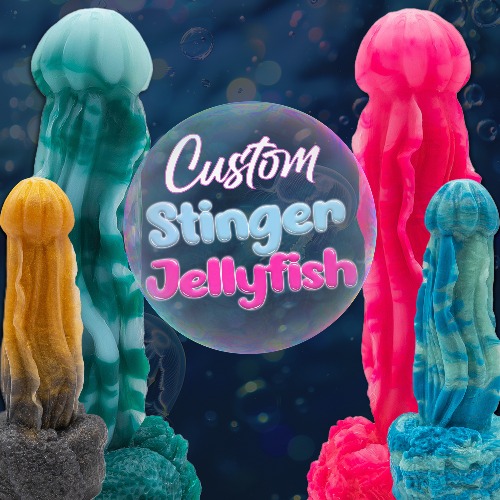 Custom Stinger the Jellyfish Dildo - Standard / Add Suction Cup