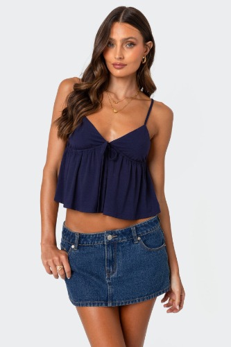 Sunrise Babydoll Tank Top | NAVY / S