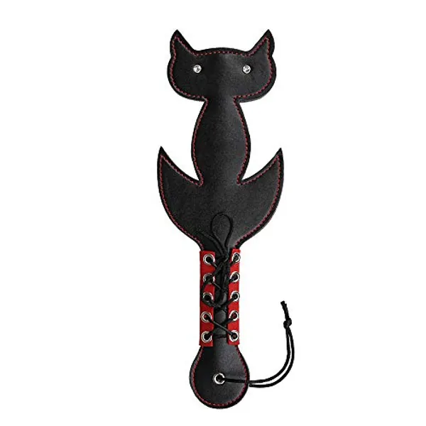 VENESUN Cat Spanking Paddles for Adults SM, 12.6inch Faux Leather Paddle for Sex Play