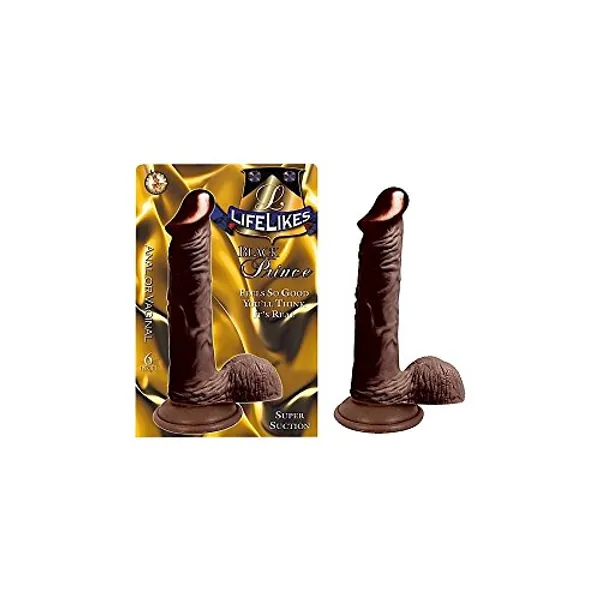 Lifelikes Black Prince 6 inch Dildo, Brown