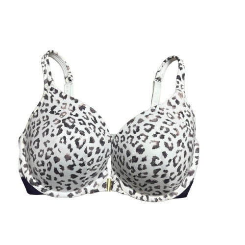 Lane Bryant Cacique Boost Plunge Animal Print Underwire Front-Close Bra 34G