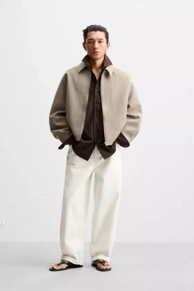 CONTRAST RELAXED FIT JACKET