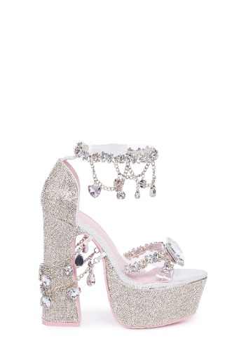 Holy Revelation Platform Heels - Bling | SILVER / US 7