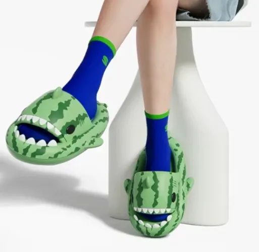 Watermelon shark slippers 