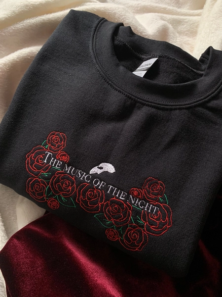 Phantom of the Opera Music of the Night Unisex Embroidered Sweatshirt