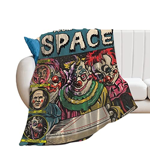 ZHANGXM Flannel Warm Super Soft Killer Horror Klowns Movie from Outer Space Blanket 50"*60"（130 * 150cm） - 50"*60"（130*150cm） - Style-7