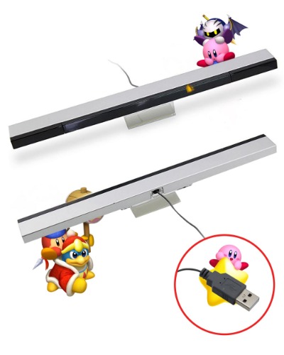 Wii Sensor Bar compatible for nintendo wii console, wii controllers, wii games, wii remote, wii u console, wii sports - USB Replacement nintendo wii Sensor by EVORETRO - 